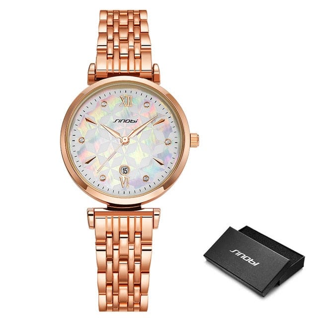 Sinobi Factory Watches Store Accessories Quartz Golden Elegance Watch