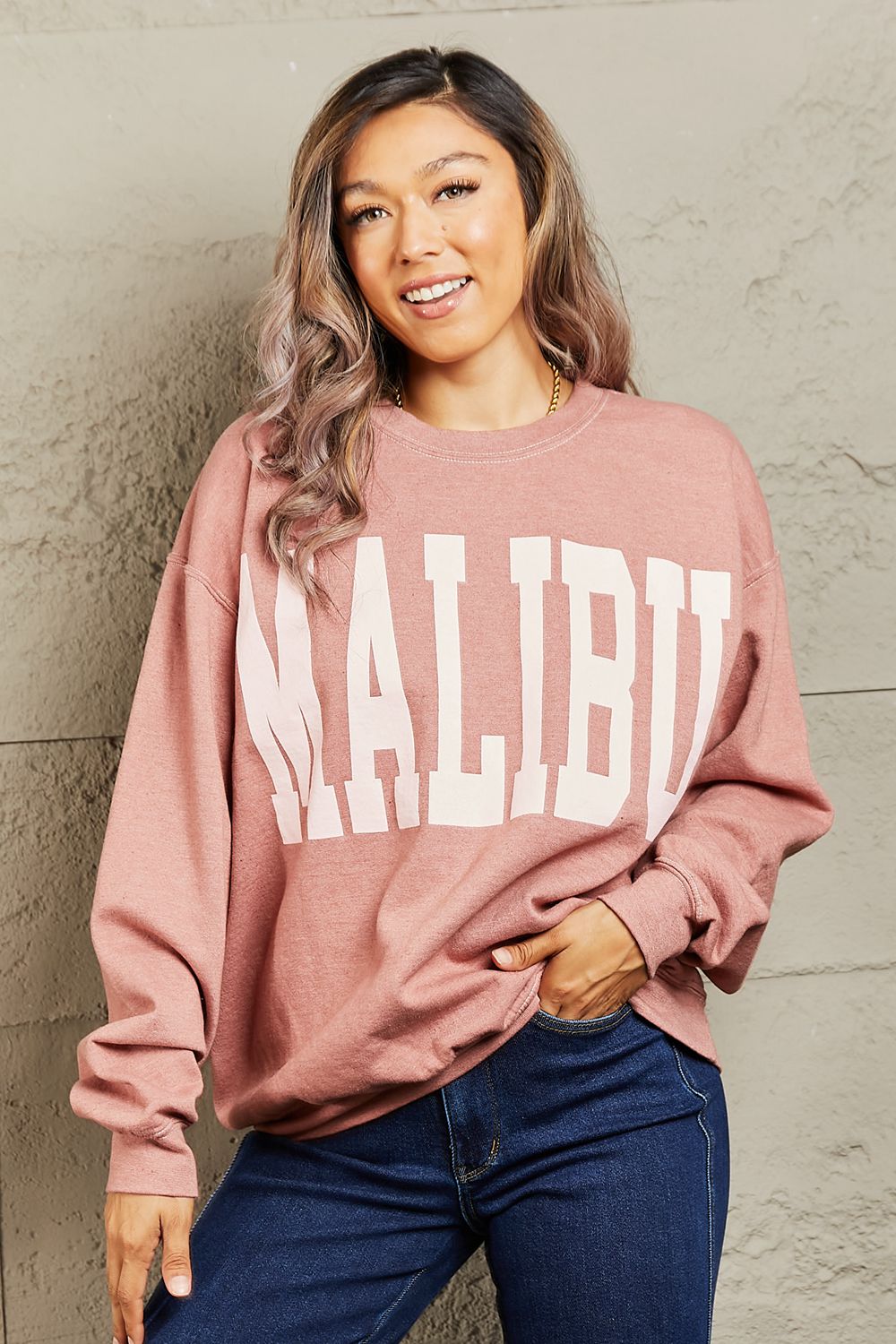 Sweet Claire "Malibu" Oversized Crewneck Sweatshirt - Spruced Roost