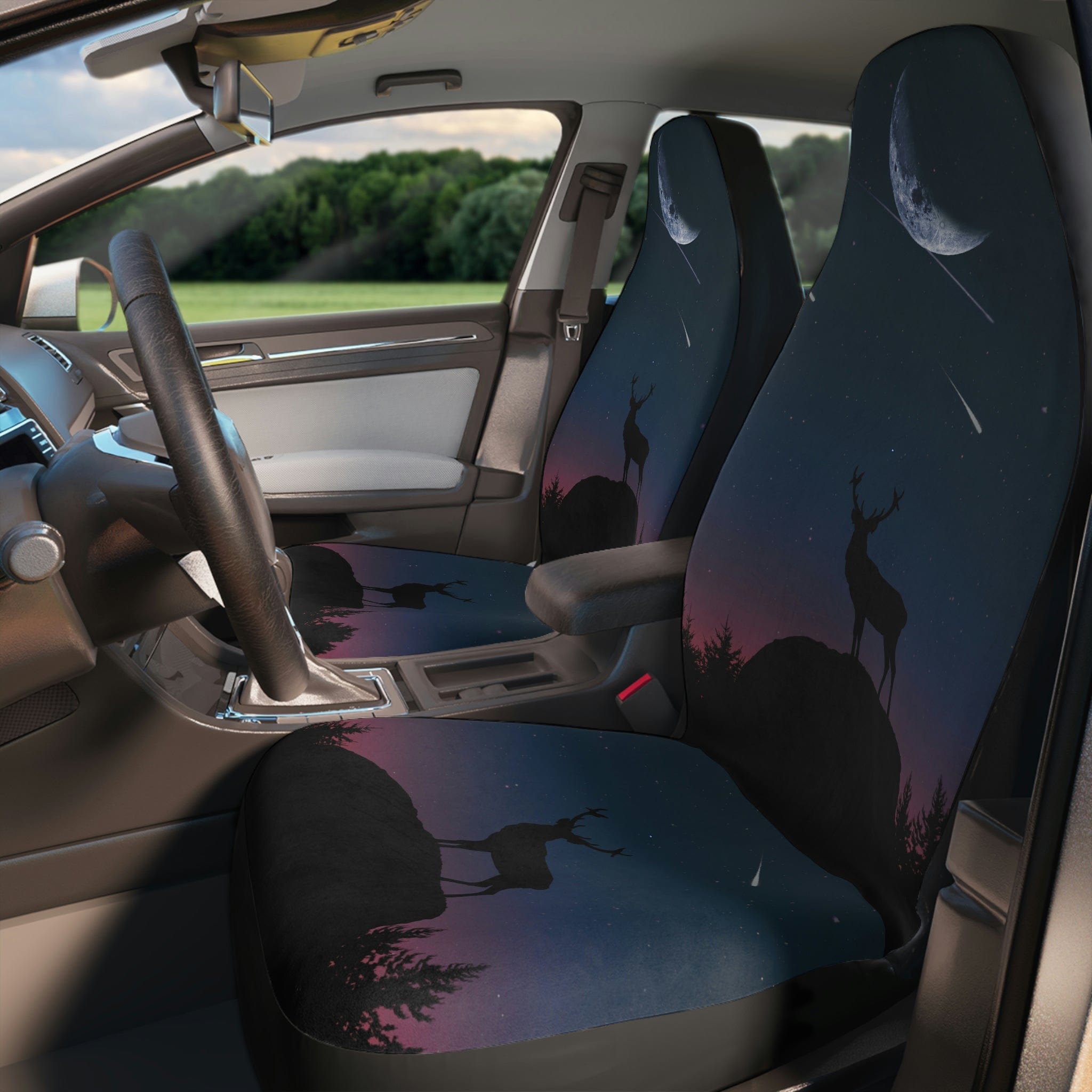 Printify All Over Prints 49.60" × 18.50" / Black Copy of Polyester Car Seat Covers