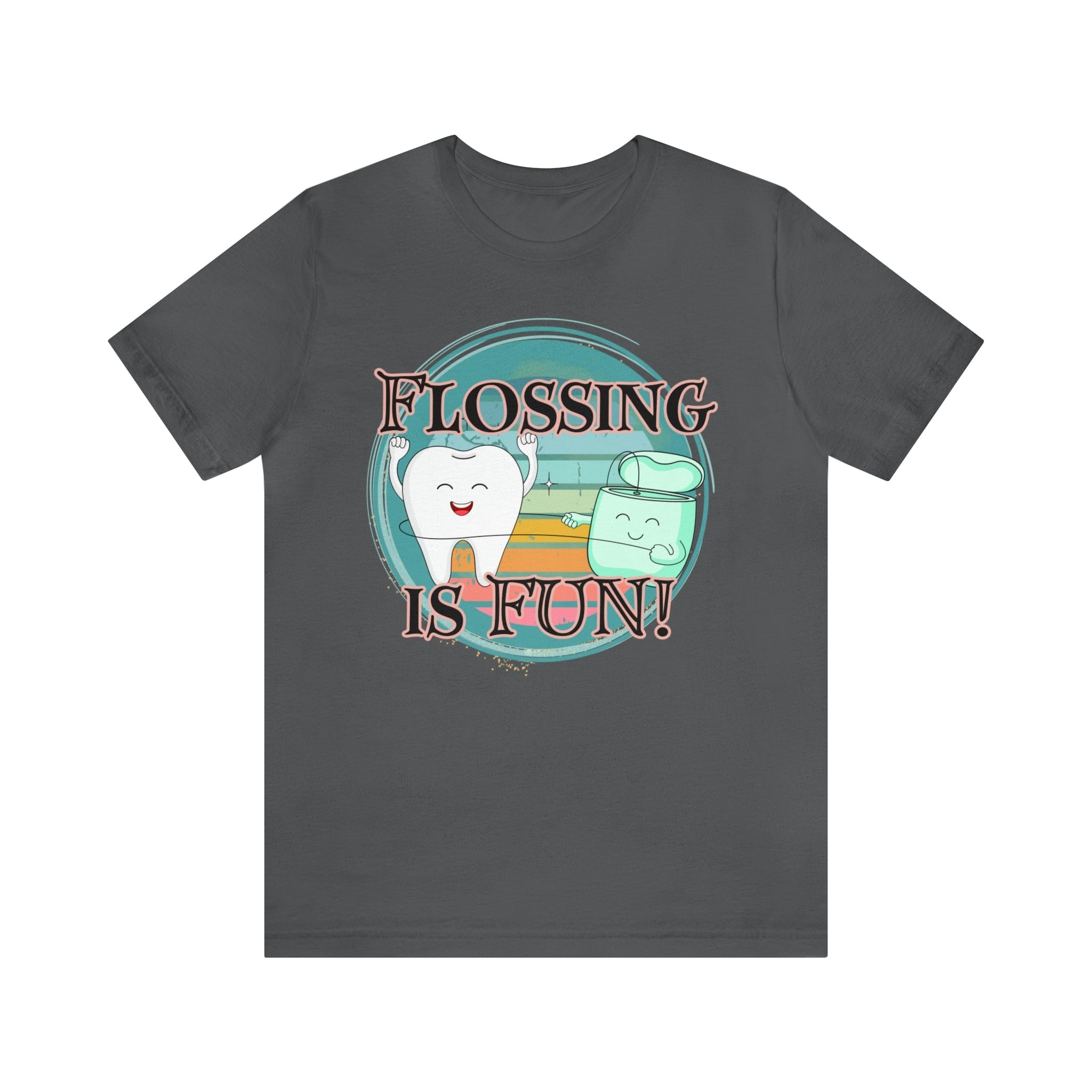 Printify T-Shirt Asphalt / S Flossing is fun! Unisex Jersey Short Sleeve Tee