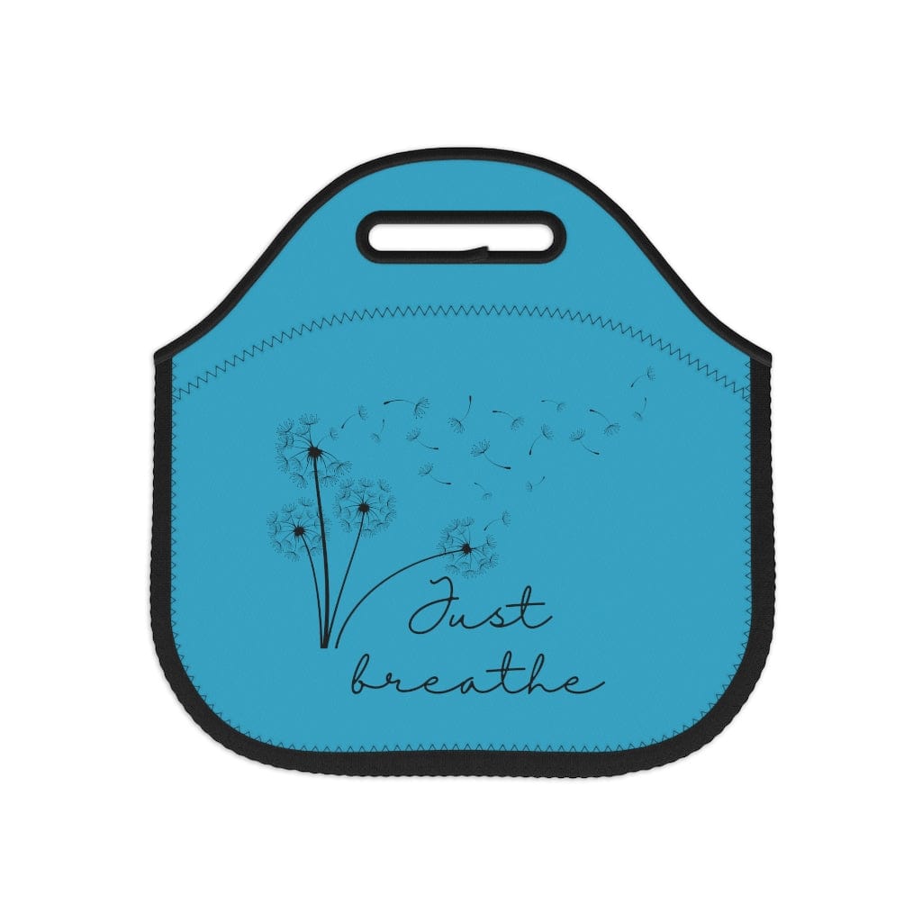 Printify Bags 12" × 12'' Just Breathe Neoprene Lunch Bag - Blue