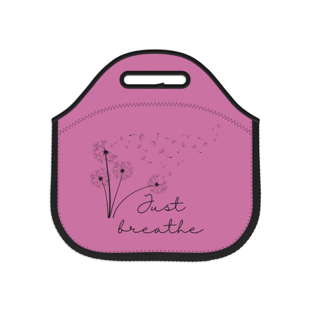 Printify Bags 12" × 12'' Just Breathe Neoprene Lunch Bag - Pink