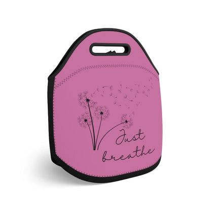 Printify Bags 12" × 12'' Just Breathe Neoprene Lunch Bag - Pink