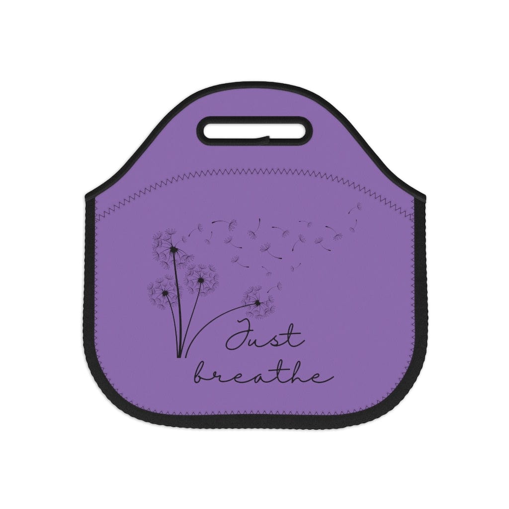 Printify Bags 12" × 12'' Just Breathe Neoprene Lunch Bag - Purple