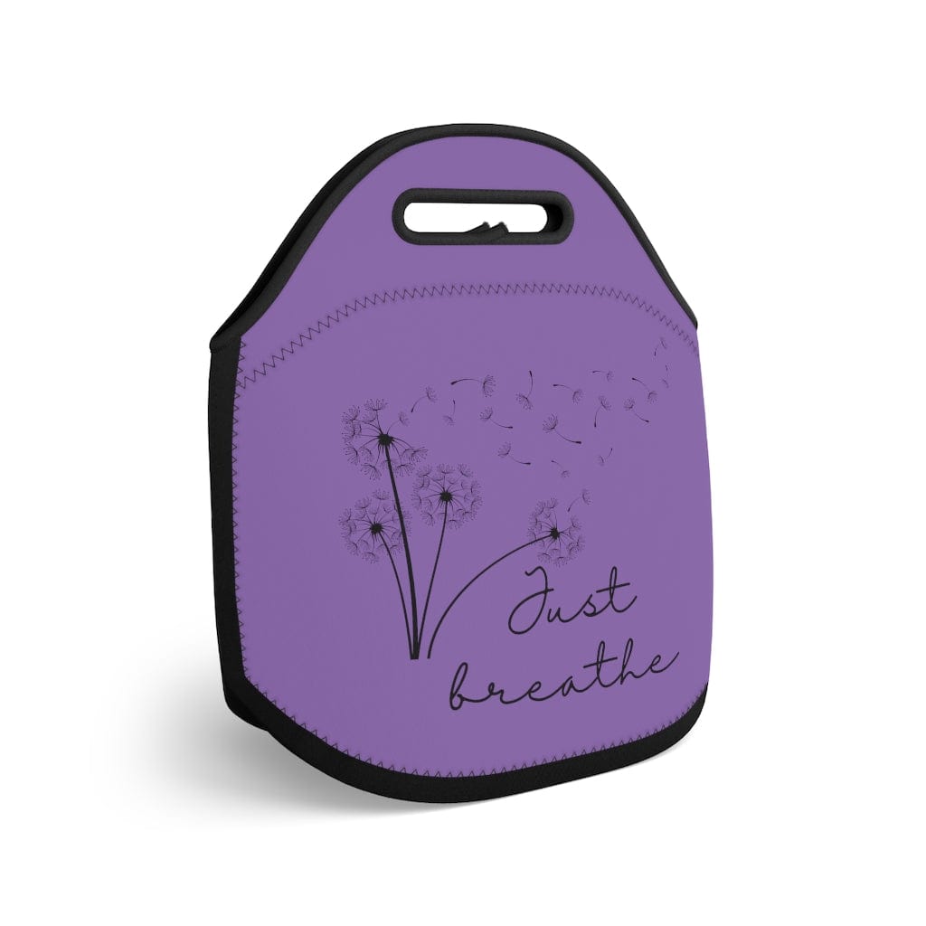 Printify Bags 12" × 12'' Just Breathe Neoprene Lunch Bag - Purple