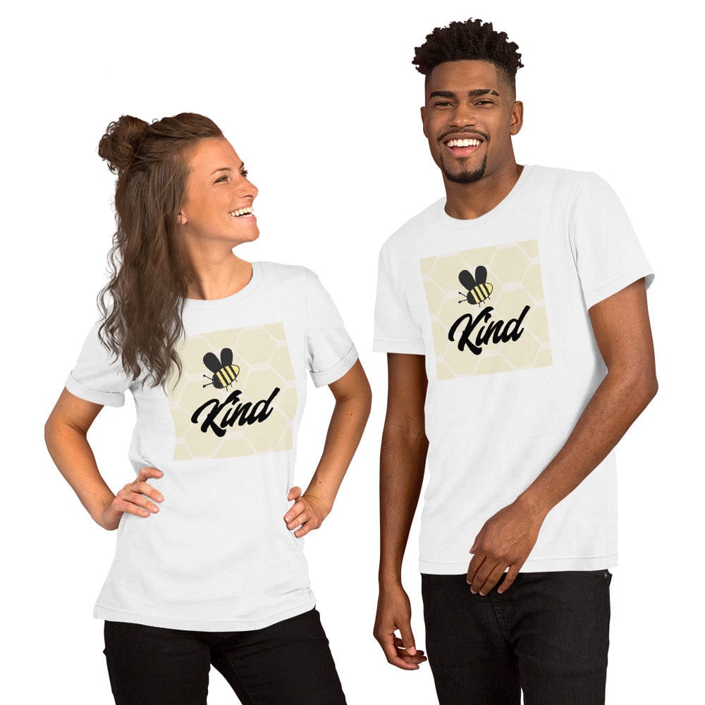 Spruced Roost White / S Be Kind - Kindness Friendship Bee Summer Honey Unisex t-shirt