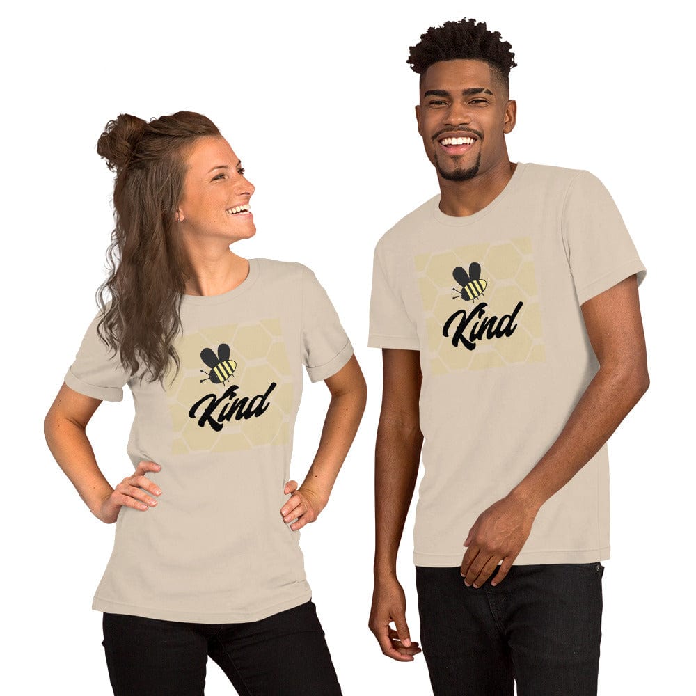 Spruced Roost Soft Cream / S Be Kind - Kindness Friendship Bee Summer Honey Unisex t-shirt