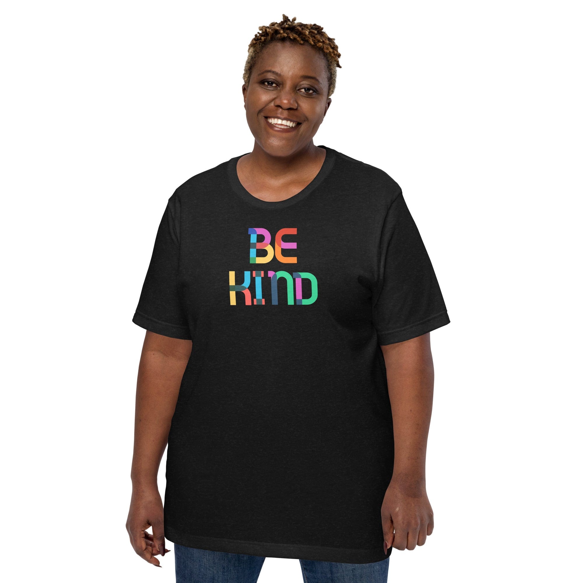 Spruced Roost Black Heather / XS Be Kind Women's Basic Organic Cotton T-shirt - S-4XL