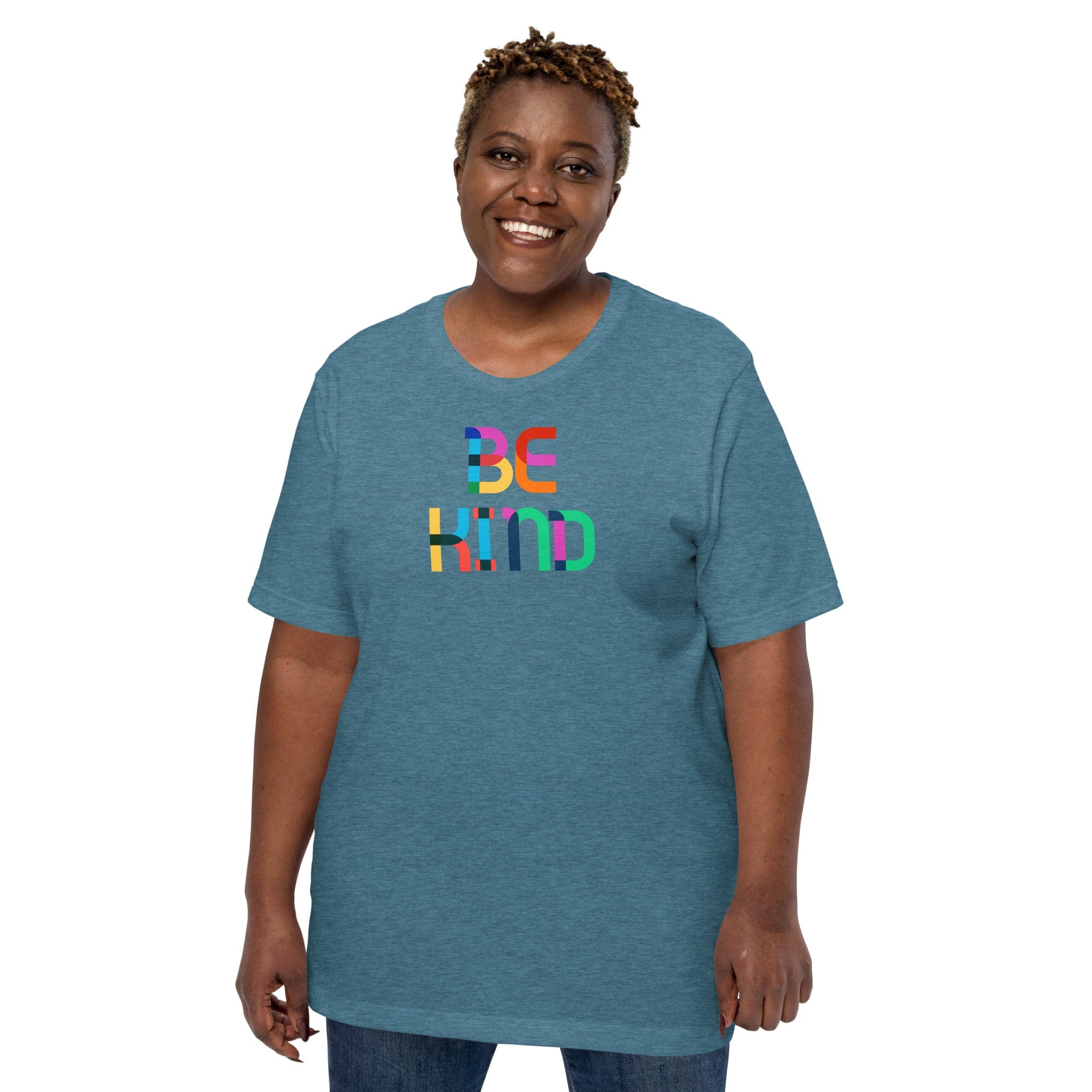 Spruced Roost Heather Deep Teal / S Be Kind Women's Basic Organic Cotton T-shirt - S-4XL