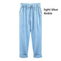 A Aslea Rovie Officiall Store Bottoms light blue Ankle / XL Athens Linen Cotton Elastic Trouser - M-6XL - 5 Colors