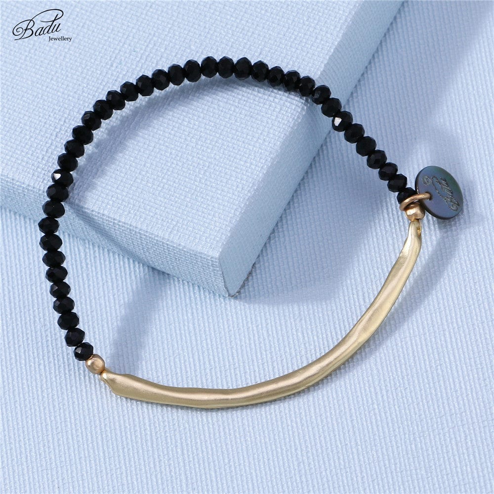 Spruced Roost Bracelets TOTES TUBES BRACELETS - Black and Gold Bracelet - Stretchy One size