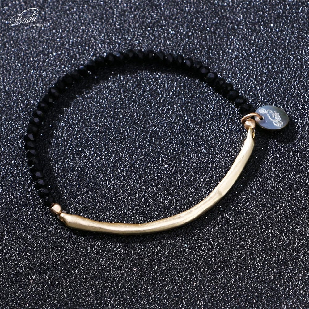 Spruced Roost Bracelets TOTES TUBES BRACELETS - Black and Gold Bracelet - Stretchy One size