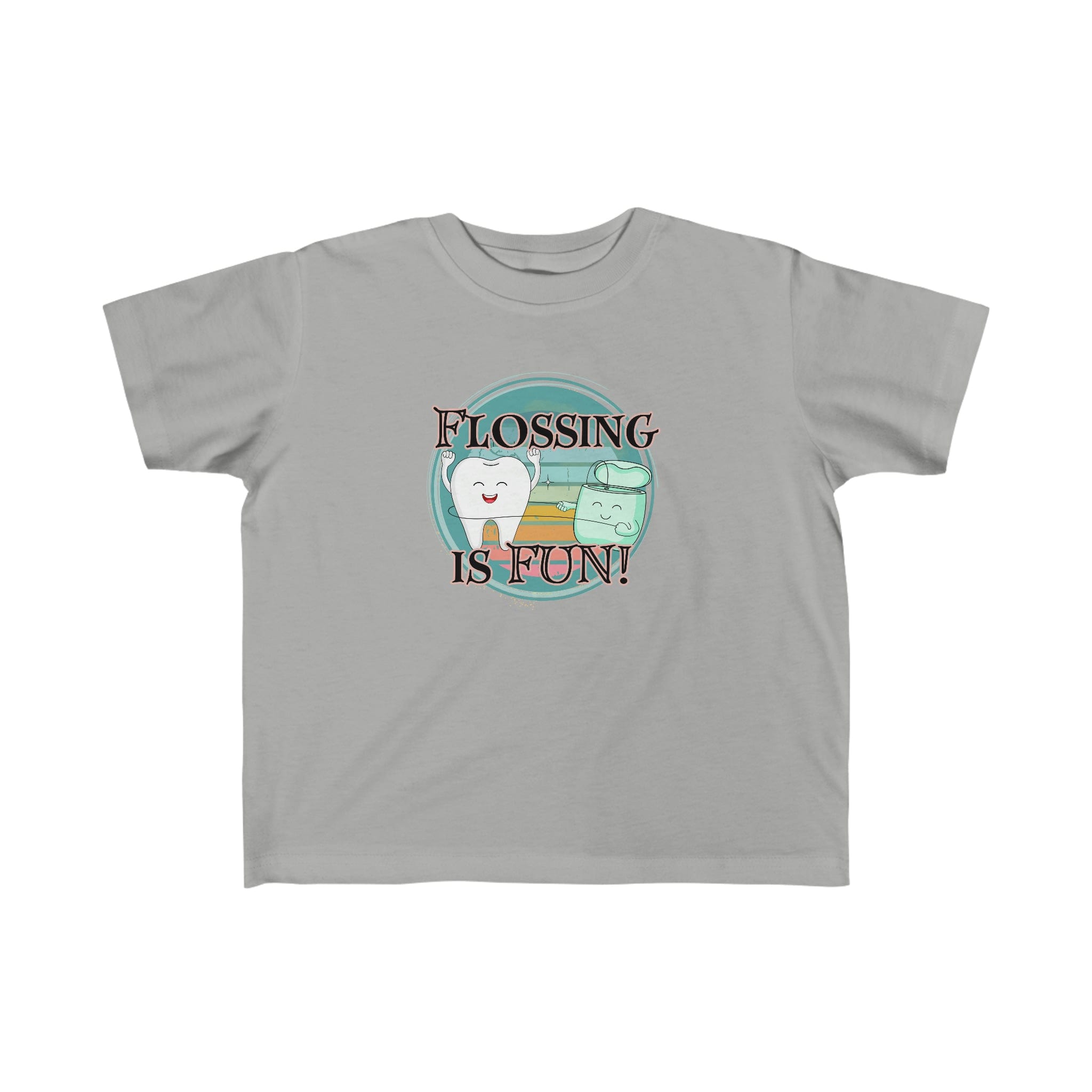 Printify Kids clothes Heather / 2T Flossing is Fun! - Kid's Fine Jersey Tee