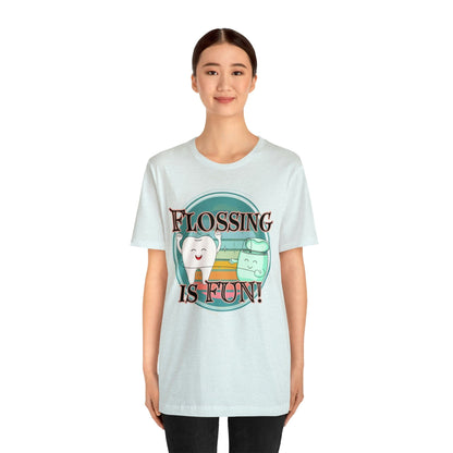 Printify T-Shirt Flossing is fun! Unisex Jersey Short Sleeve Tee