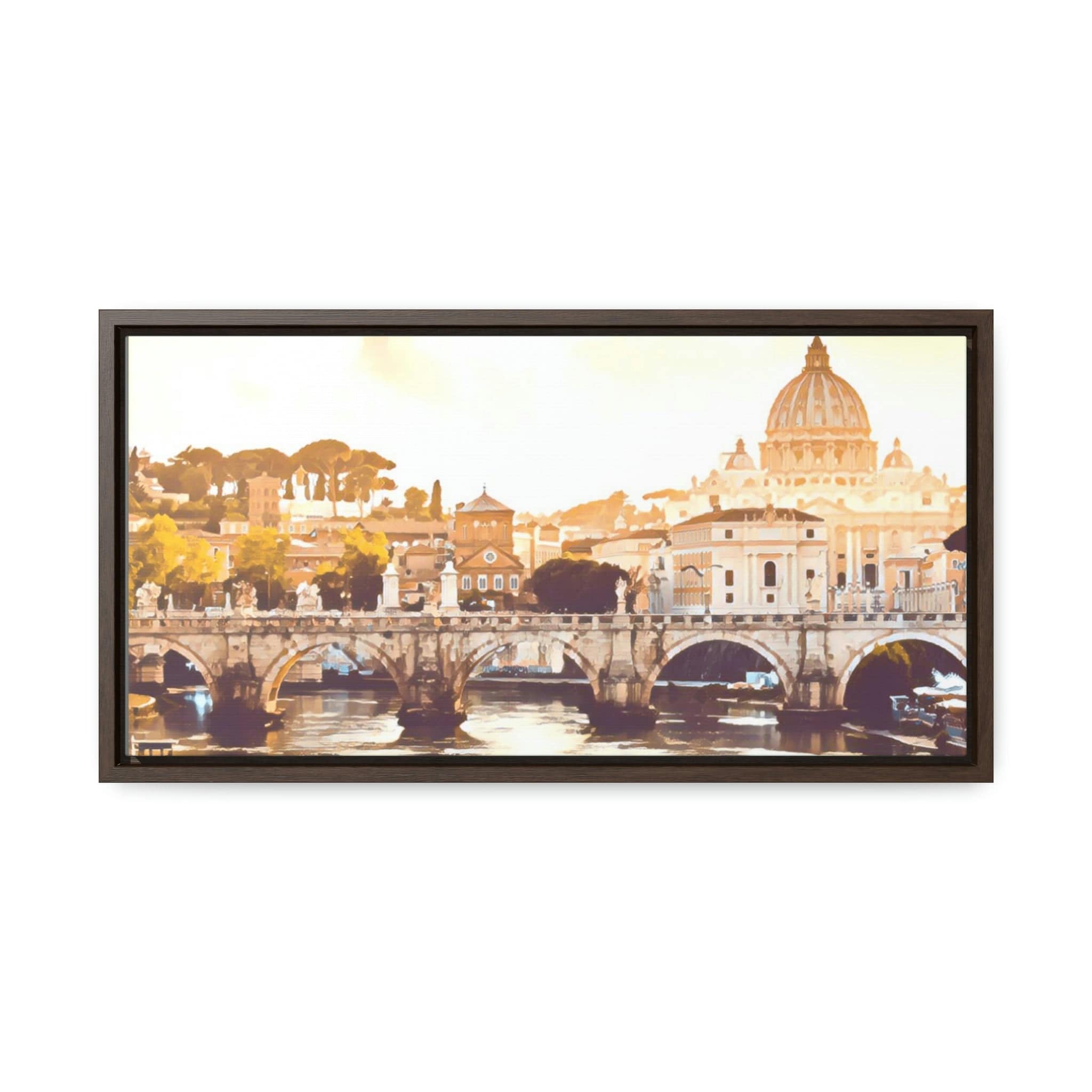 Printify Canvas 20″ x 10″ / Walnut / Premium Gallery Wraps (1.25″) Gallery Canvas Wraps, Horizontal Frame