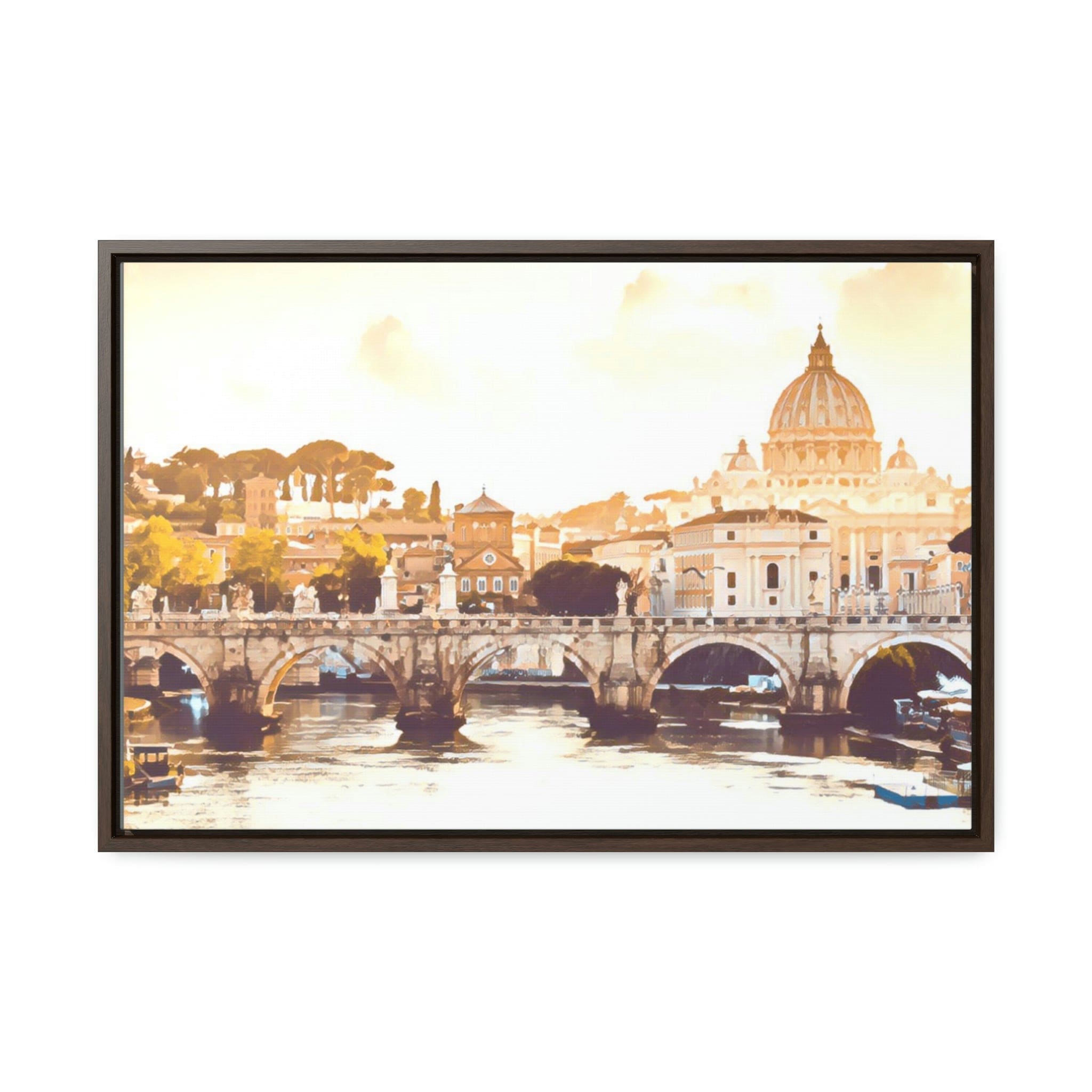 Printify Canvas 24″ x 16″ / Walnut / Premium Gallery Wraps (1.25″) Gallery Canvas Wraps, Horizontal Frame