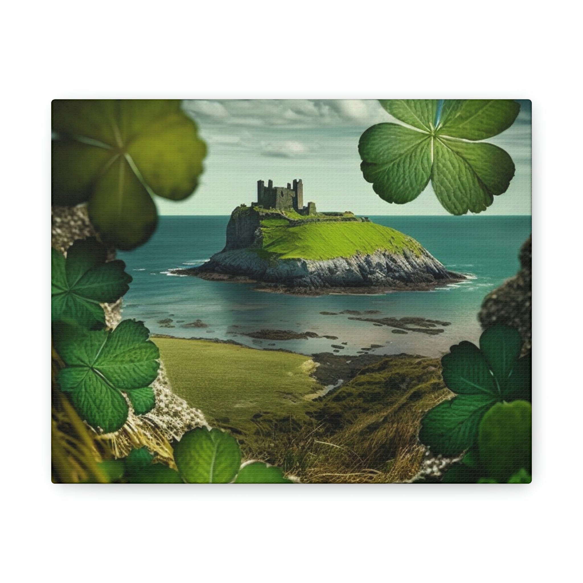 Printify Canvas 10″ x 8″ / Premium Gallery Wraps (1.25″) Isle of Ireland - May the Luck-  Canvas Gallery Wraps 8x10