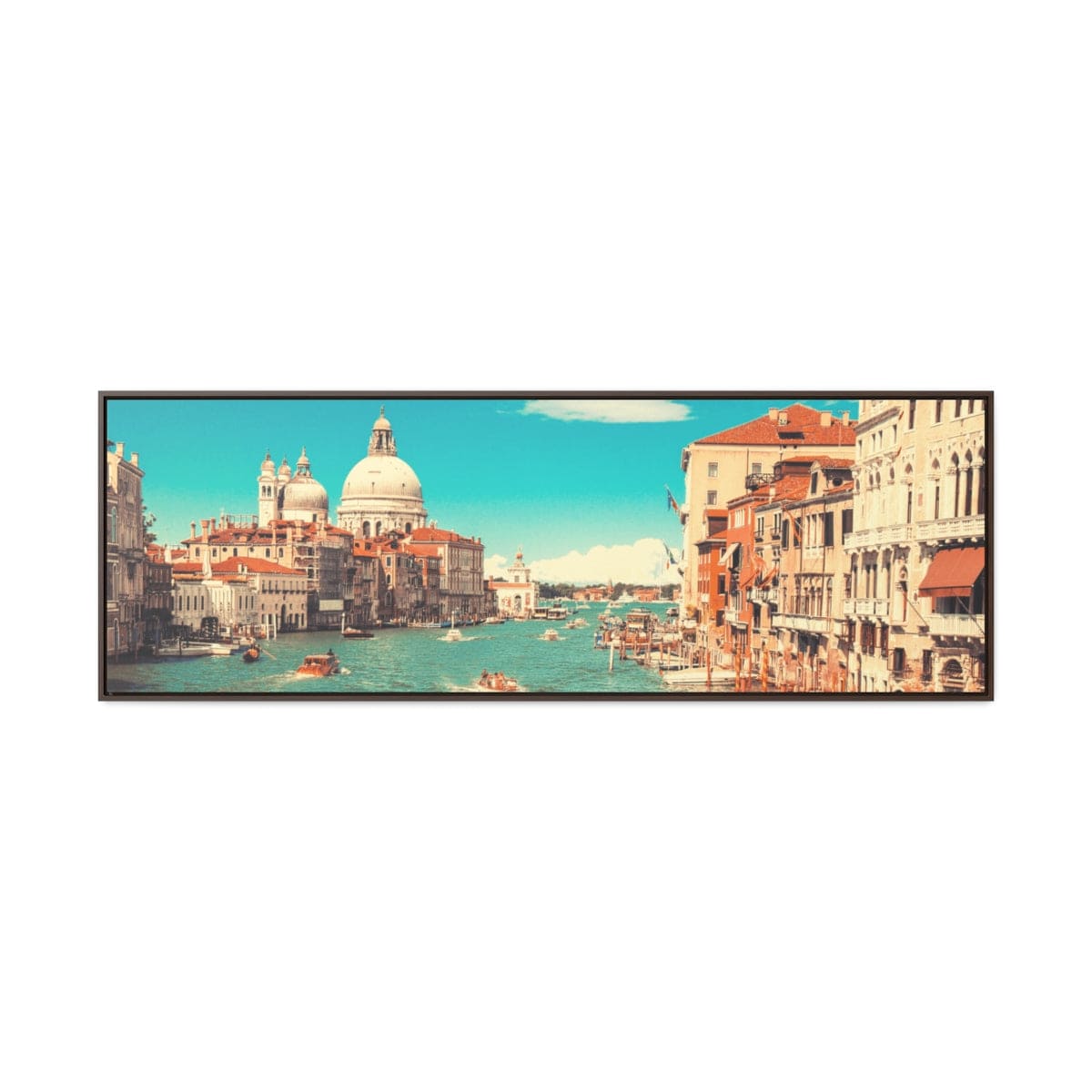 Printify Canvas 60″ x 20″ / Walnut / Premium Gallery Wraps (1.25″) Venice, Italy Gallery Canvas Wraps, Horizontal Frame 60″ x 20″