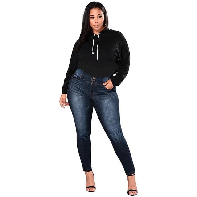 Spruced Roost Curve Clothing Blue / XXL Spark Comfy Curve High Waist Plus Jeans - L-7XL