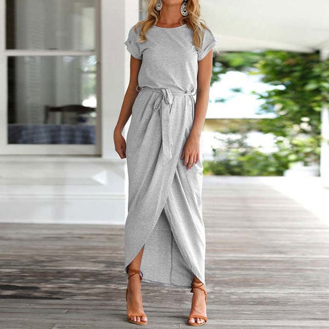 Spruced Roost Dress Gray / S A-list long Maxi Dress - XS-3XL - 4 Colors