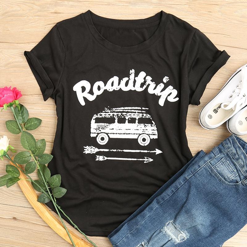 Spruced Roost Dress Dreaming of a Road Trip - S-3XL - Black