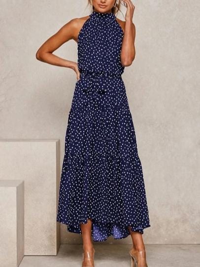 Factory to Customers Dress Blue / S Ruffles A-Line Sleeveless Dress - S-XL - 12 Colors