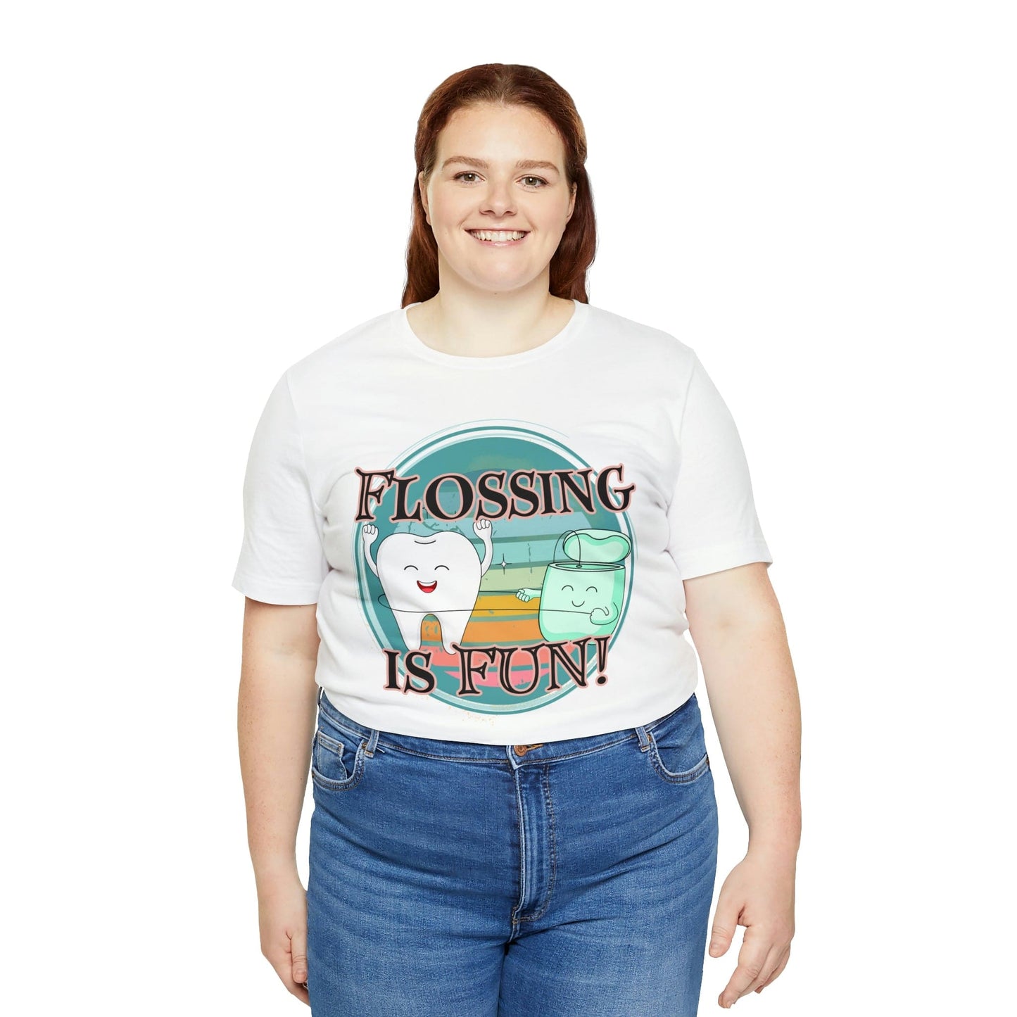 Printify T-Shirt Flossing is fun! Unisex Jersey Short Sleeve Tee