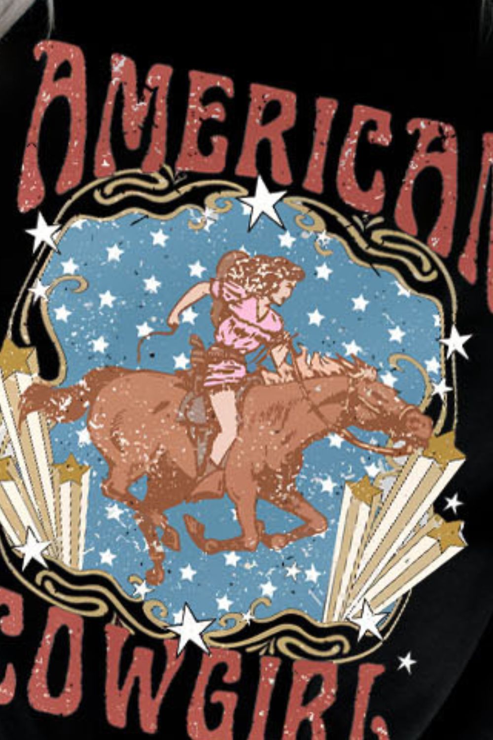 AMERICAN COWGIRL Graphic Short Sleeve Tee - Spruced Roost