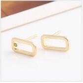 Spruced Roost Earrings EK937 gold 18 Styles Minimalist Geometrical Stud Earrings