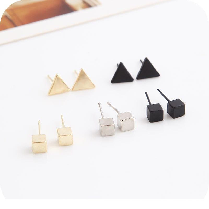Spruced Roost Earrings 18 Styles Minimalist Geometrical Stud Earrings