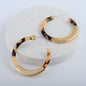 Spruced Roost Earrings Leopard Print Acrylic Leopard Semi  Hoop Earring - 2 Styles