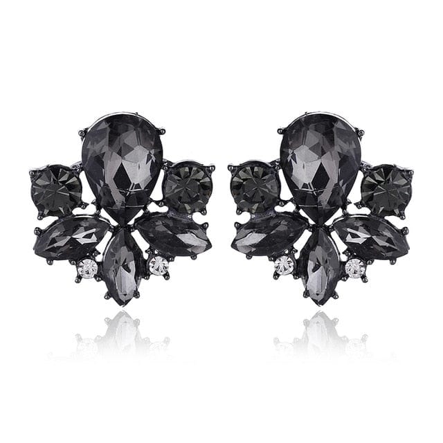 Spruced Roost Earrings black Avant Sparkle Crystal Pierced Earrings - 14 Colors