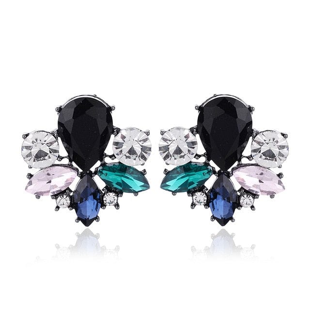Spruced Roost Earrings color 2 Avant Sparkle Crystal Pierced Earrings - 14 Colors