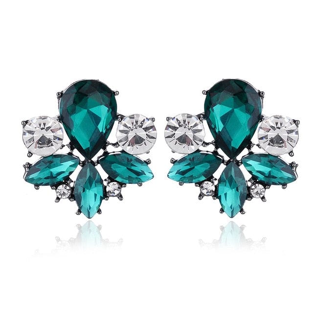 Spruced Roost Earrings green Avant Sparkle Crystal Pierced Earrings - 14 Colors