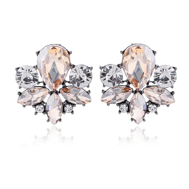 Spruced Roost Earrings champagne Avant Sparkle Crystal Pierced Earrings - 14 Colors