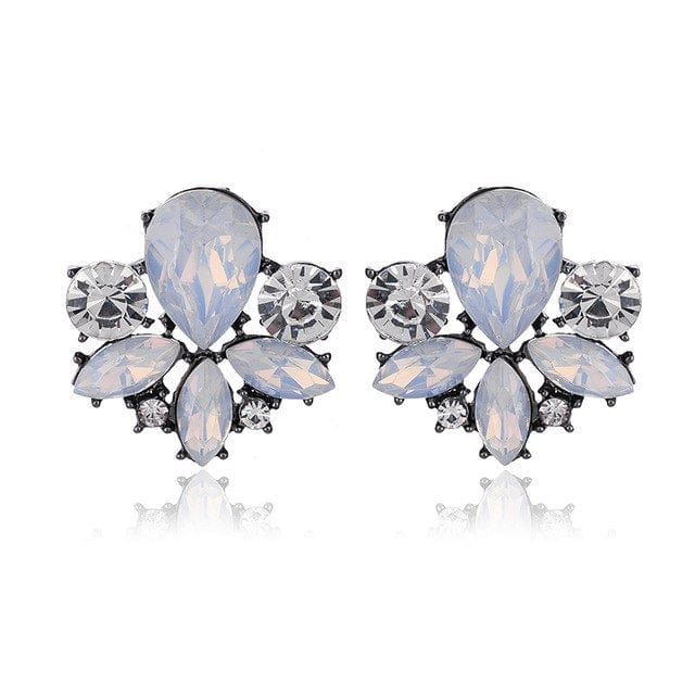 Spruced Roost Earrings opal white Avant Sparkle Crystal Pierced Earrings - 14 Colors