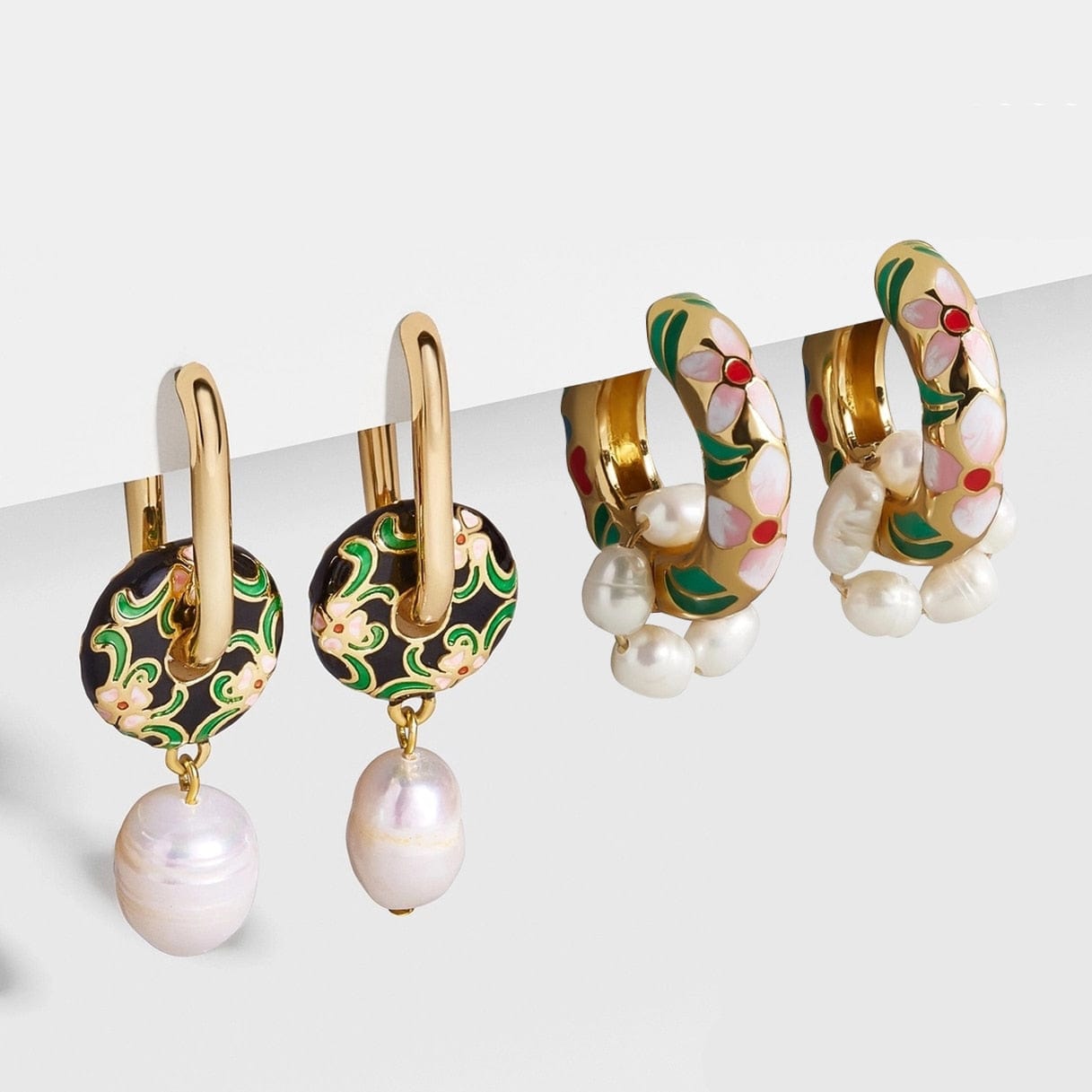 Onekiss Official Store Earrings Boho Enamel Pearl Drop Earrings - 20 Styles