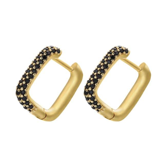 Oberlo Earrings gold black Classic Pave Hoop Earrings - 19 Colors