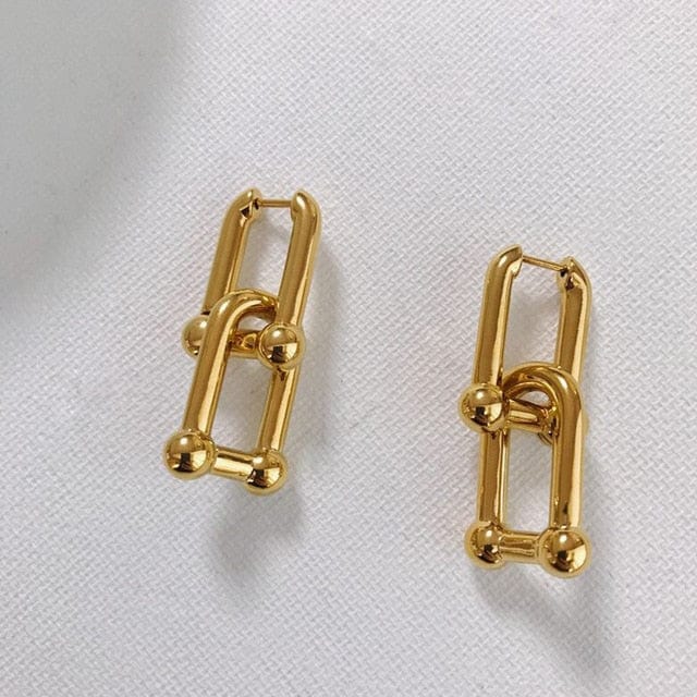 Spruced Roost Earrings Gold 2 French Chunky Hoop Earrings - 9 Styles