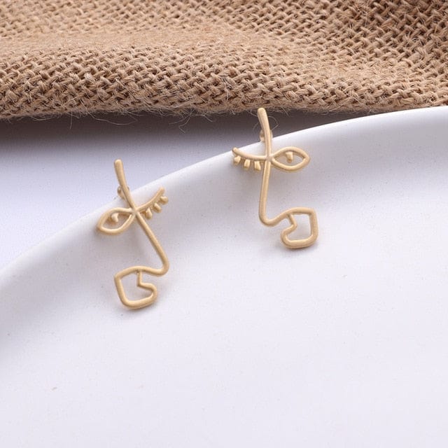 Spruced Roost Earrings C Gold Stud Earring Simple Geometric - 8 Styles