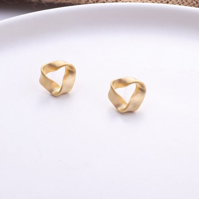 Spruced Roost Earrings D Gold Stud Earring Simple Geometric - 8 Styles