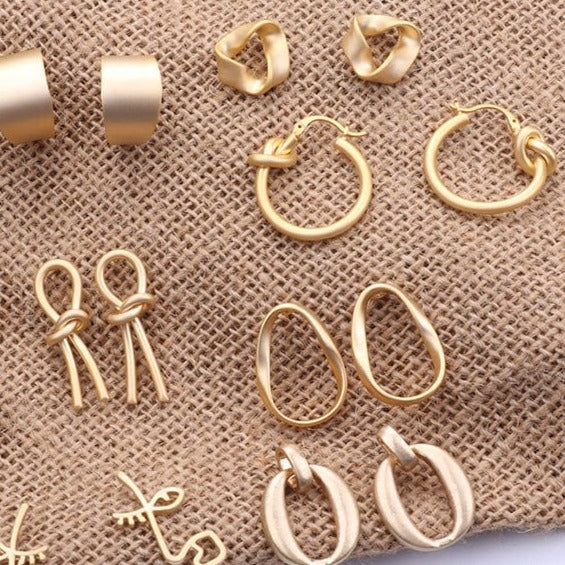 Spruced Roost Earrings Gold Stud Earring Simple Geometric - 8 Styles