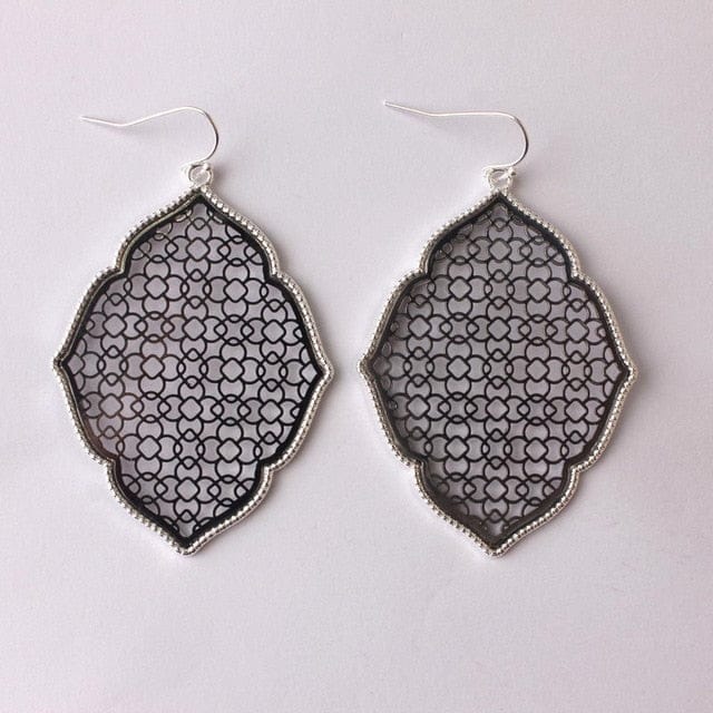 Spruced Roost Earrings E4144 Silver Black Metallic Drop Earrings - 16 Styles