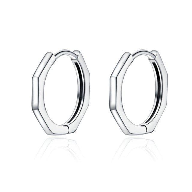 A Bamoer Earrings GXE622 Sanremo Sterling Silver Hoops - 11 Styles