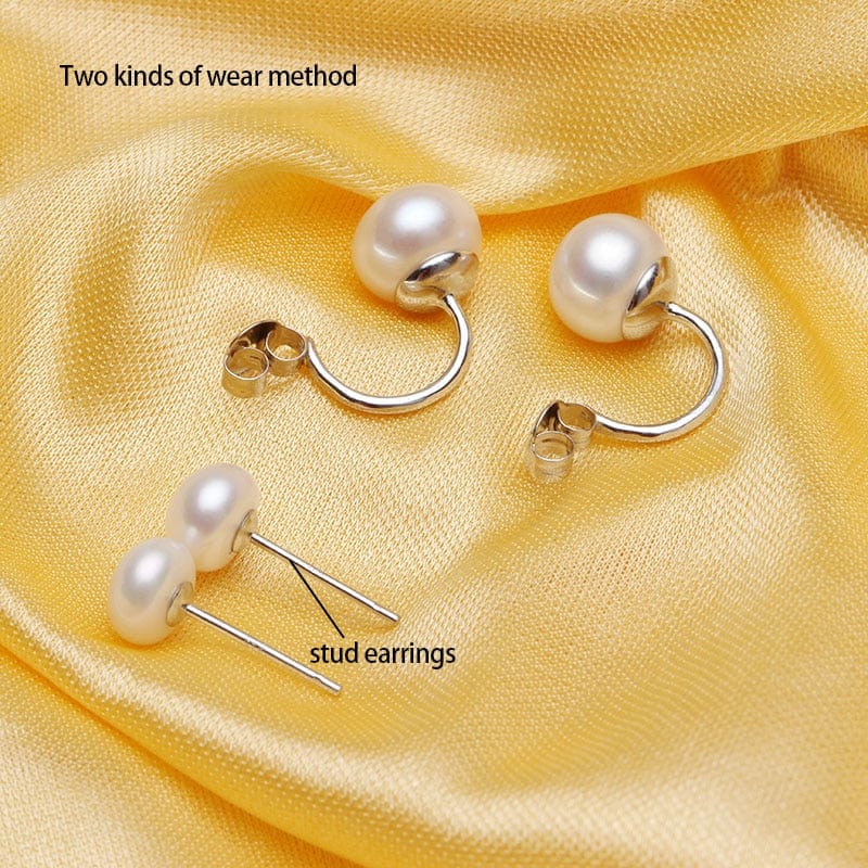 Spruced Roost Earrings White Sterling Silver Pearl Earrings - 3 Colors