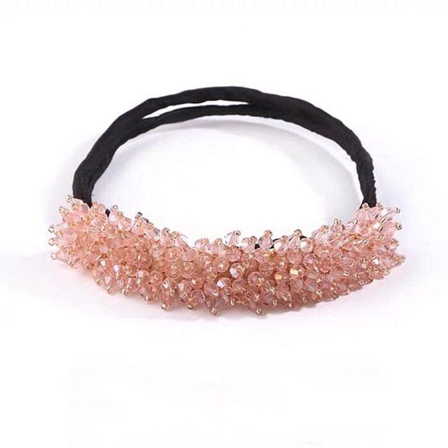 Spruced Roost Hair Accessories Pink Pearl Crystal Handmade  Hair Clips - 6 Clips