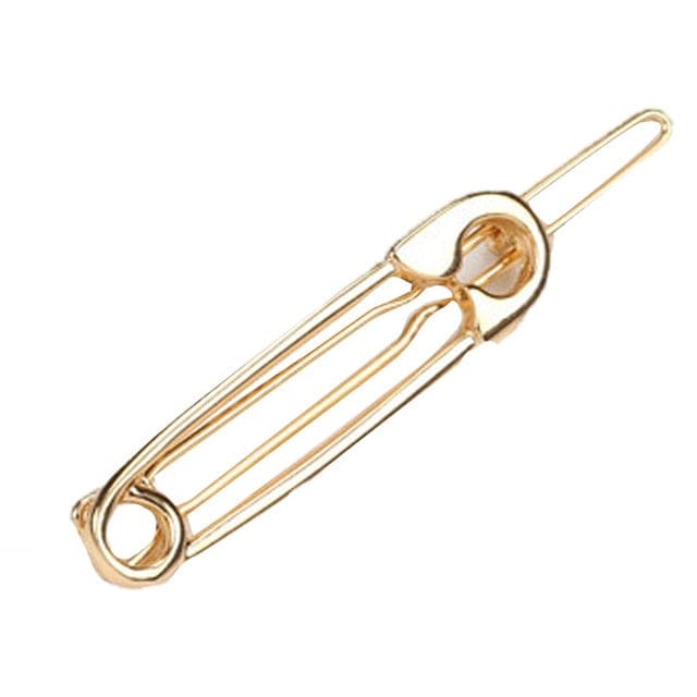 Spruced Roost Hair Accessories Gold Safety Pin Hair Clip Barrette - Gold/Silver