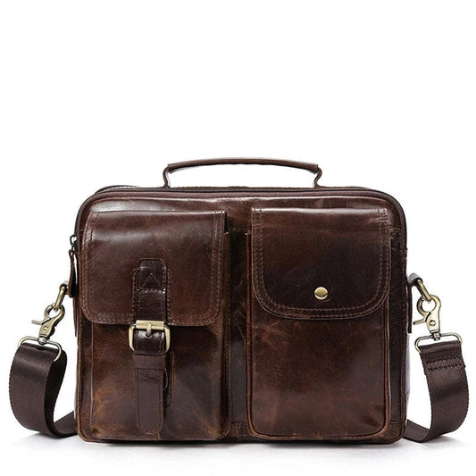 Spruced Roost Handbag Leather Messenger Bag - Brown