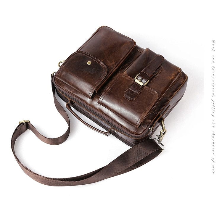 Spruced Roost Handbag Leather Messenger Bag - Brown