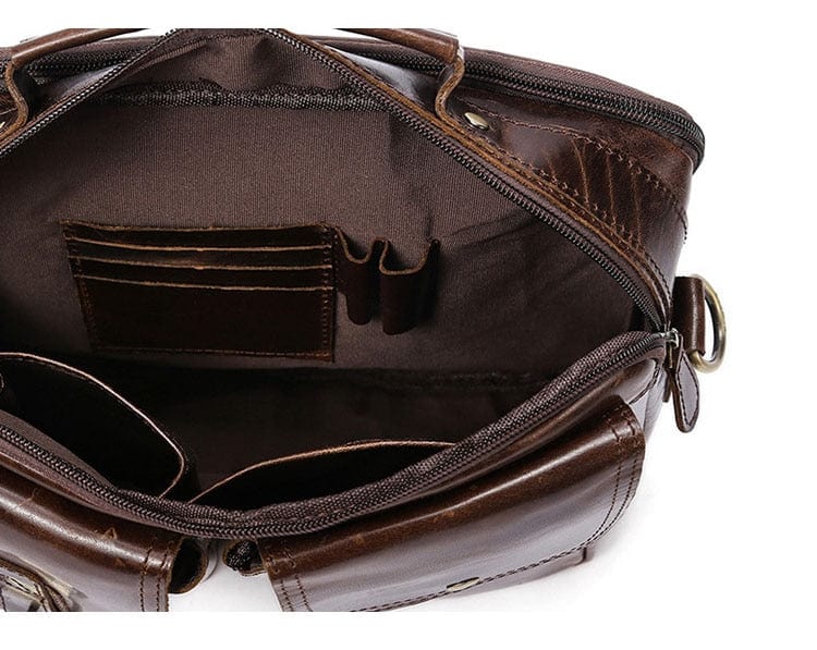 Spruced Roost Handbag Leather Messenger Bag - Brown